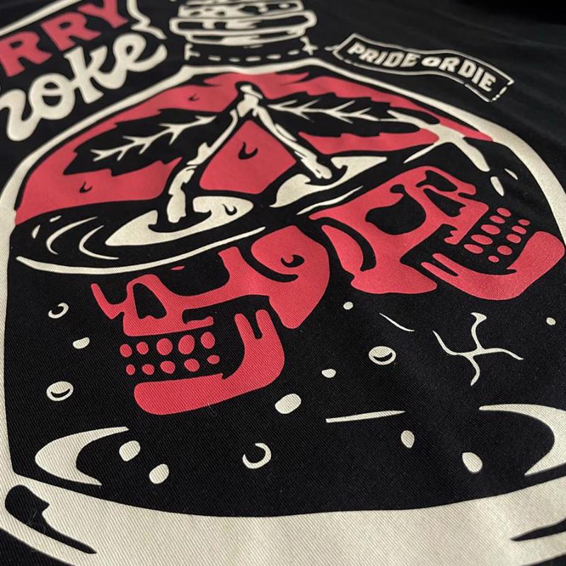 PRiDEorDiE cherry choke T-Shirt -black